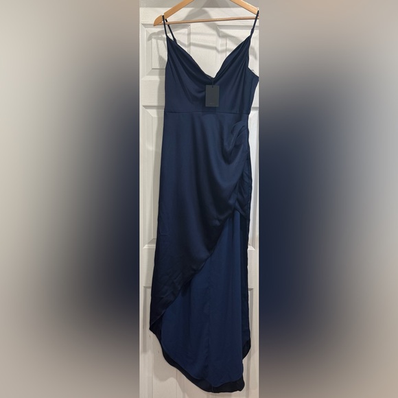 NBD Asymmetrical Navy Dress - Picture 3 of 10